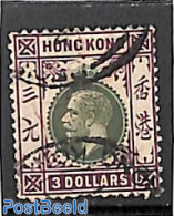 Hong Kong 1912 3$, WM Mult. Crown-CA, Used, Used Stamps - Gebruikt
