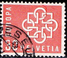 Suisse Poste Obl Yv: 630 Mi:679 Europa Graphisme (TB Cachet Rond) - Used Stamps