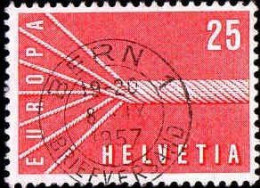 Suisse Poste Obl Yv: 595 Mi:646 Europa Corde (TB Cachet à Date) Bern 8-XI-1957 - Usati