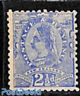 New Zealand 1891 2.5d, Perf. 12:11.5, Stamp Out Of Set, Unused (hinged) - Ungebraucht