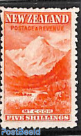 New Zealand 1902 5sh, WM NZ-star Sidewards, Perf. 11, Stamp Out Of Set, Unused (hinged) - Unused Stamps