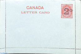 Canada 1897 Letter Card 2c On 3c, Unused Postal Stationary - Storia Postale