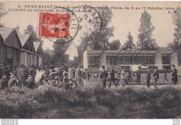 A26- PORT- AVIATION - GRANDE QUINZAINE DE PARIS DU 7 AU 21 OCTOBRE 1909, GAUDART SUR BIPLAN VOISIN VA PRENDRE SON DEPART - Reuniones