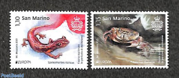 San Marino 2021 Europa, Endangered Species 2v, Mint NH, History - Nature - Europa (cept) - Animals (others & Mixed) - .. - Ongebruikt