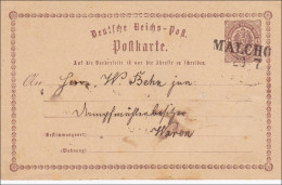 NDP: Ganzsache Von Malchow Nach Waren 1879 - Lettres & Documents