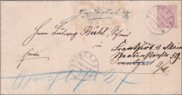 Württemberg: Brief Neckarsulm Und Zurück 1891, Postalischer Zettel:  - Covers & Documents