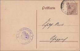 Württemberg: Ganzsache Notariat Eschenau 1918 - Cartas & Documentos