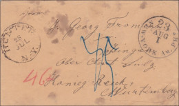 Württemberg:  Brief Aus New York Nach Stuttgart - Aachen - Lettres & Documents