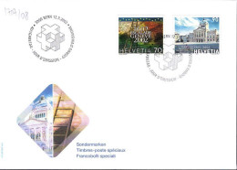 Suisse Poste Obl Yv:1707/1708 Commémorations Bern 12-3-2002 Fdc - Used Stamps