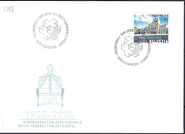 Suisse Poste Obl Yv:1708 Mi:1783 Palais Fédéral (TB Cachet à Date) Bern 12-3-2002 Fdc - Usados