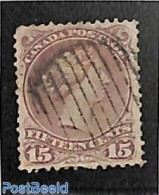 Canada 1868 15c, Redlila, Used, Used Stamps - Gebruikt