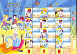 Israel 2010 My Stamp, M/s With Personal Tabs, Mint NH, Art - Comics (except Disney) - Ongebruikt (met Tabs)
