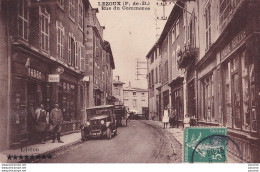 63) LEZOUX (PUY DE DOME) RUE DU COMMERCE - ( ANIMEE - HABITANTS - AUTOMOBILE ) - Lezoux