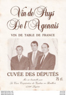 LAYRAC - GOULENS - VIN CAVE COOPERATIVE - POLITIQUE - CUVEE DES DEPUTES P.S. - GARROUSTE - GOUZES -  LAURISSERGUES  - Red Wines