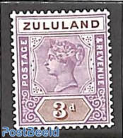 South Africa 1894 Zululand, 3d, Stamp Out Of Set, Unused (hinged) - Nuovi