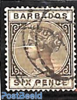 Barbados 1882 6d, Used, Used Stamps - Barbados (1966-...)