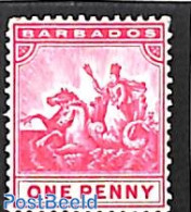 Barbados 1892 1d, WM Crown-CA, Stamp Out Of Set, Unused (hinged) - Barbades (1966-...)
