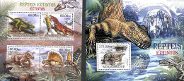 Mozambique 2012 Extinct Reptiles 2 S/s, Mint NH, Nature - Prehistoric Animals - Reptiles - Vor- U. Frühgeschichte