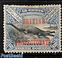 North Borneo 1901 12c, Stamp Out Of Set, Unused (hinged), Nature - Crocodiles - Noord Borneo (...-1963)