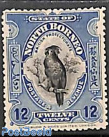 North Borneo 1909 12c, Stamp Out Of Set, Unused (hinged), Nature - Birds - Parrots - North Borneo (...-1963)