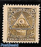 Nicaragua 1898 5c, With WM, Stamp Out Of Set, Unused (hinged) - Nicaragua
