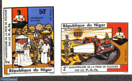 Niger 1976 Military Coup 2v, Imperforated, Mint NH, History - Militarism - Militares