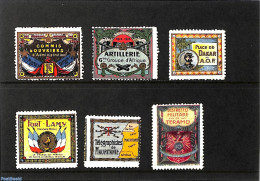 *Advertising Seals 1915 Lot With Promotional Seals, Military, Unused (hinged), History - Militarism - Militares