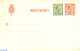 Denmark 1921 Postcard 5o+10o, Unused Postal Stationary - Covers & Documents