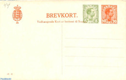 Denmark 1921 Reply Paid Postcard  5+10o/5+10o, Unused Postal Stationary - Covers & Documents