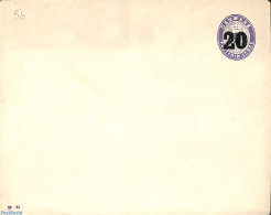 Denmark 1920 Envelope 20o On 15o, Unused Postal Stationary - Covers & Documents