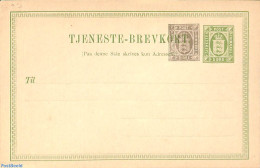 Denmark 1920 On Service Postcard 3o+5o, Unused Postal Stationary - Covers & Documents