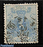 Belgium 1866 2c, Perf. 14.5, Used, Used Stamps - Gebraucht