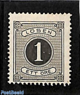 Sweden 1874 Postage Due, 1o, Perf. 14, Stamp Out Of Set, Unused (hinged) - Autres & Non Classés