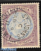Antigua & Barbuda 1908 1sh, WM Multiple Crown-CA, Used, Unused (hinged) - Antigua Et Barbuda (1981-...)