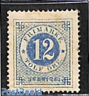 Sweden 1872 12o, Perf. 14, Unused, Unused (hinged) - Nuevos