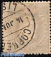 Portugal 1871 100R, Coated Paper, Perf. 13.5, Used, Used Stamps - Gebruikt