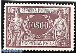Portugal 1920 Parcel Stamp 10.00, Stamp Out Of Set, Unused (hinged) - Ungebraucht