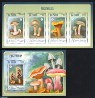 Sao Tome/Principe 2014 Mushrooms 2 S/s, Mint NH, Nature - Mushrooms - Pilze