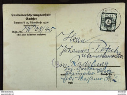 OPD: Fern-Karte Mit 6 Pf Ziffern Geschn. OSt. Dresden A16 V. 22.8.45 Rs. Textvordruck, Kte Mit Alterungsspuren Knr: 43Ab - Cartas & Documentos