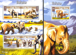 Guinea Bissau 2015 Elephants 2 S/s, Mint NH, Nature - Elephants - Wild Mammals - Guinea-Bissau