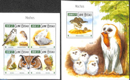 Guinea Bissau 2015 Owls 2 S/s, Mint NH, Nature - Birds - Birds Of Prey - Owls - Guinea-Bissau