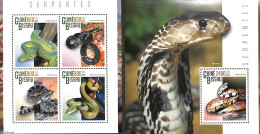Guinea Bissau 2015 Snakes 2 S/s, Mint NH, Nature - Reptiles - Snakes - Guinea-Bissau