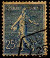 France Poste Obl Yv: 132 Mi:111 Semeuse Lignée Sur Soleil (Beau Cachet Rond) Cachet Hexagonal - Used Stamps