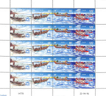 New Caledonia 1996 Pirogues M/s, Mint NH, Transport - Ships And Boats - Neufs