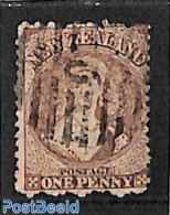 New Zealand 1871 1d, WM Star, Used, Used Stamps - Gebruikt