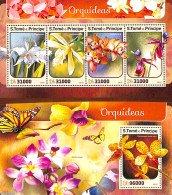 Sao Tome/Principe 2016 Orchids 2 S/s, Mint NH, Nature - Flowers & Plants - Orchids - Sao Tome Et Principe