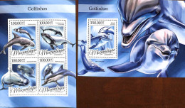 Mozambique 2016 Dolphins 2 S/s, Mint NH, Nature - Sea Mammals - Mozambique