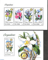 Sao Tome/Principe 2013 Orchids 2 S/s, Mint NH, Nature - Flowers & Plants - Orchids - Sao Tome And Principe