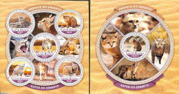 Guinea Bissau 2016 Cats 2 S/s, Mint NH, Nature - Cats - Guinée-Bissau