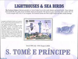 Sao Tome/Principe 2009 Lighthouses & Sea Birds S/s, Mint NH, Nature - Various - Birds - Lighthouses & Safety At Sea - Leuchttürme